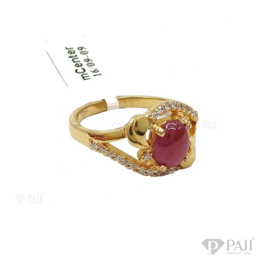 Nhẫn nữ ruby đẹp vàng 18k thiết kế độc đáo, đơn giản và thời trang