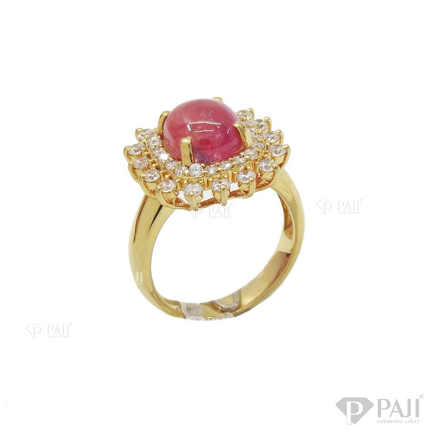 Nhẫn nữ sapphire hồng chất lượng cao, có giấy kiểm định đá quý đảm bảo